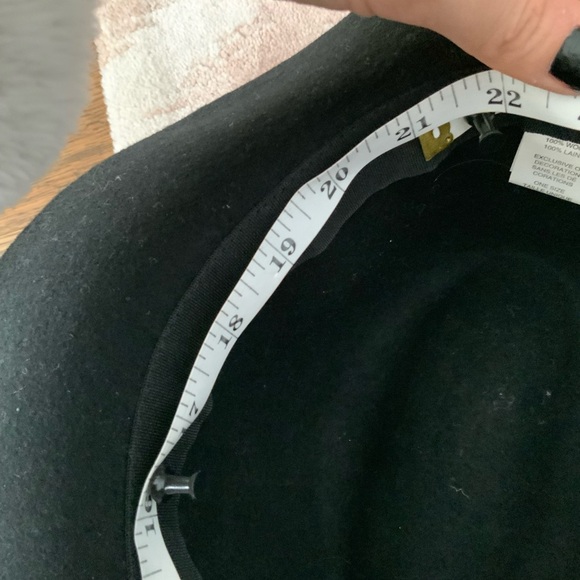 TARGET Brand Black Felt Wool Floppy Fedora Wide Brim Hat Women’s Size 21 inch - Picture 4 of 16